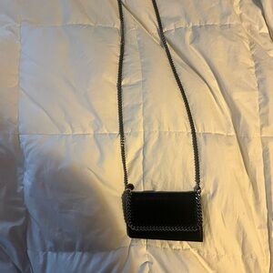 Stella McCartney Black Crossbody with Silver Chain